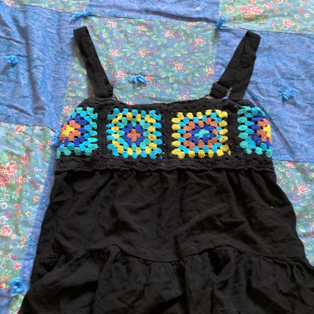 Black crochet top